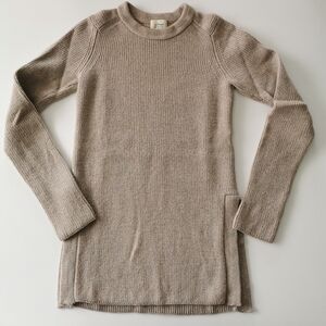 Aritzia Wilfred Beige 100% Wool Crew Neck Sweater